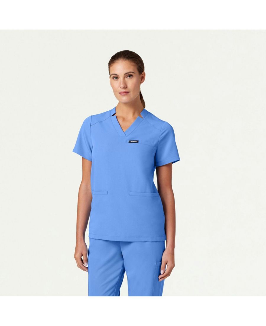 Женская медицинская рубашка Helia с тремя карманами, классическим V-образным вырезом и вырезом-стойкой Jaanuu, Ceil blue
Женская медицинская рубашка Helia с тремя карманами, классическим V-образным вырезом и вырезом-стойкой Jaanuu, Ceil blue