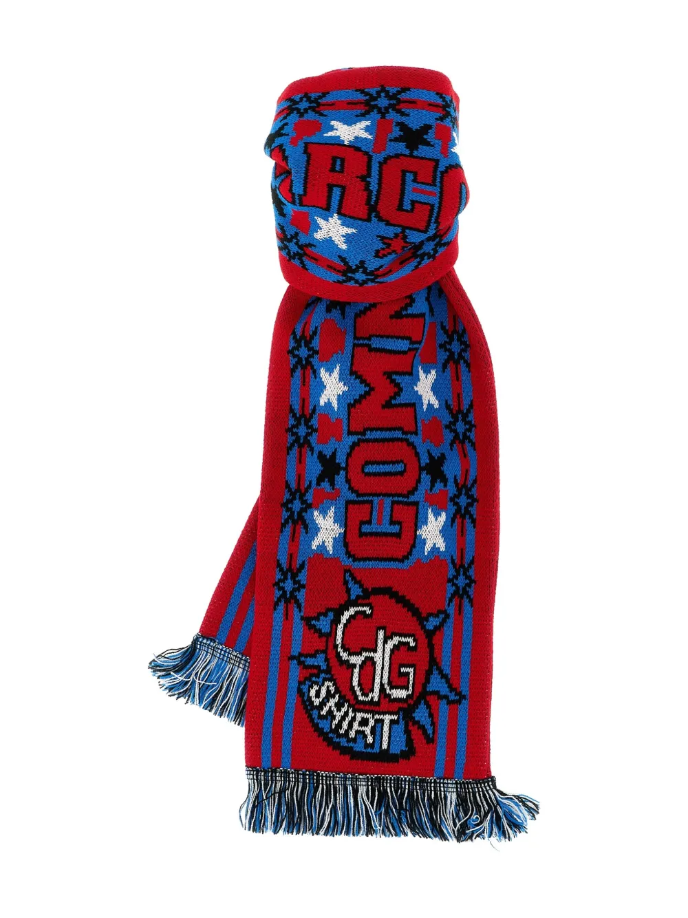 Шарф с бахромой и интарсией Comme Des Garçons Shirt, красный
Шарф с бахромой и интарсией Comme Des Garçons Shirt, красный