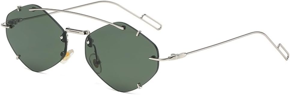 Солнцезащитные очки без оправы с многоугольной формой для женщин, очки с переносицей в стиле ретро, солнцезащитные очки с защитой от УФ-излучения UV400 generic, Dark Green
Солнцезащитные очки без оправы с многоугольной формой для женщин, очки с переносицей в стиле ретро, солнцезащитные очки с защитой от УФ-излучения UV400 generic, Dark Green