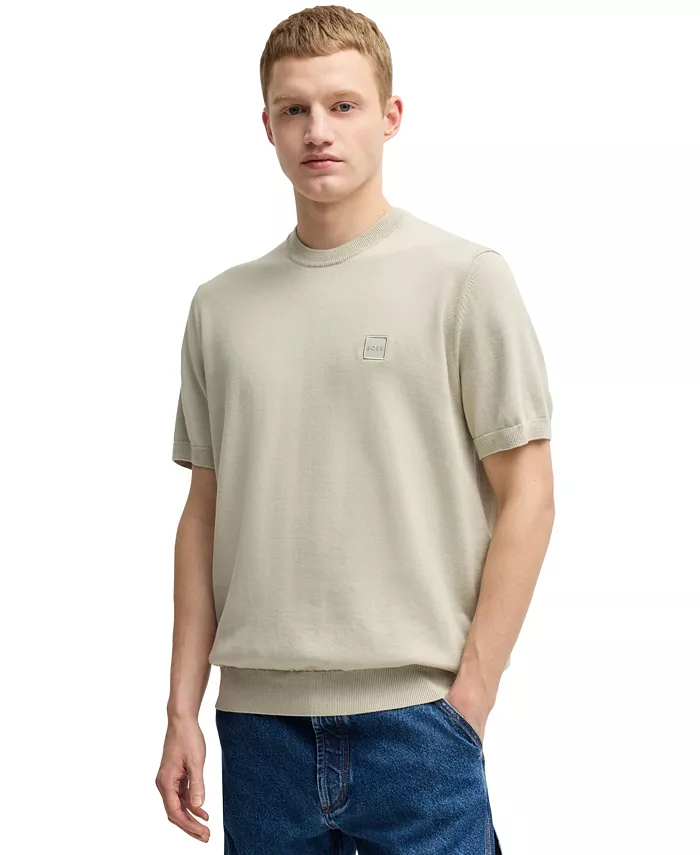 Мужской хлопковый кашемировый вязаный свитер Hugo Boss, коричневый/бежевый
Мужской хлопковый кашемировый вязаный свитер Hugo Boss, коричневый/бежевый