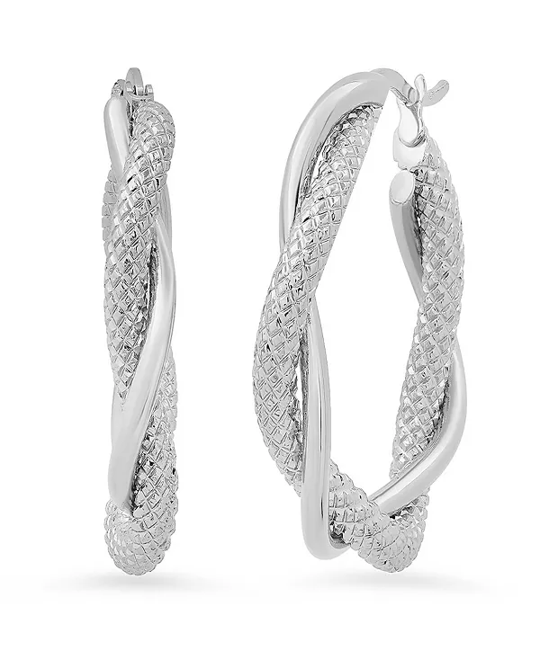 Женские витые двухслойные серьги-кольца из нержавеющей стали Steeltime, silver
Женские витые двухслойные серьги-кольца из нержавеющей стали Steeltime, silver