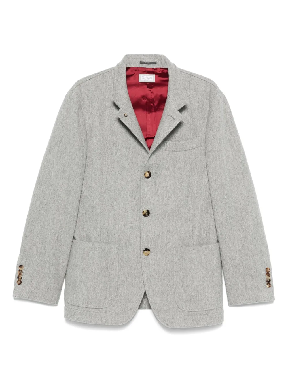 Кашемировый блейзер Brunello Cucinelli, серый
Кашемировый блейзер Brunello Cucinelli, серый