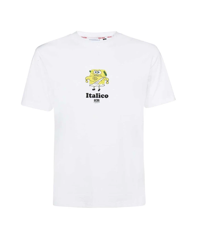 Хлопковая футболка в рубчик с принтом на передней части. Gcds, белый
Хлопковая футболка в рубчик с принтом на передней части. Gcds, белый