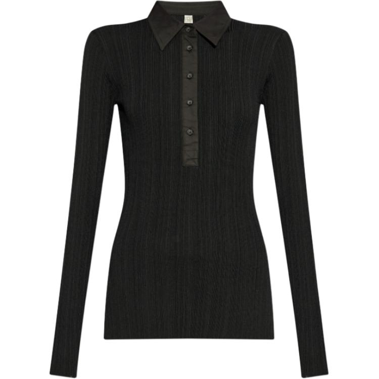Вязаный поло топ TOTEME, черный
Вязаный поло топ TOTEME, черный