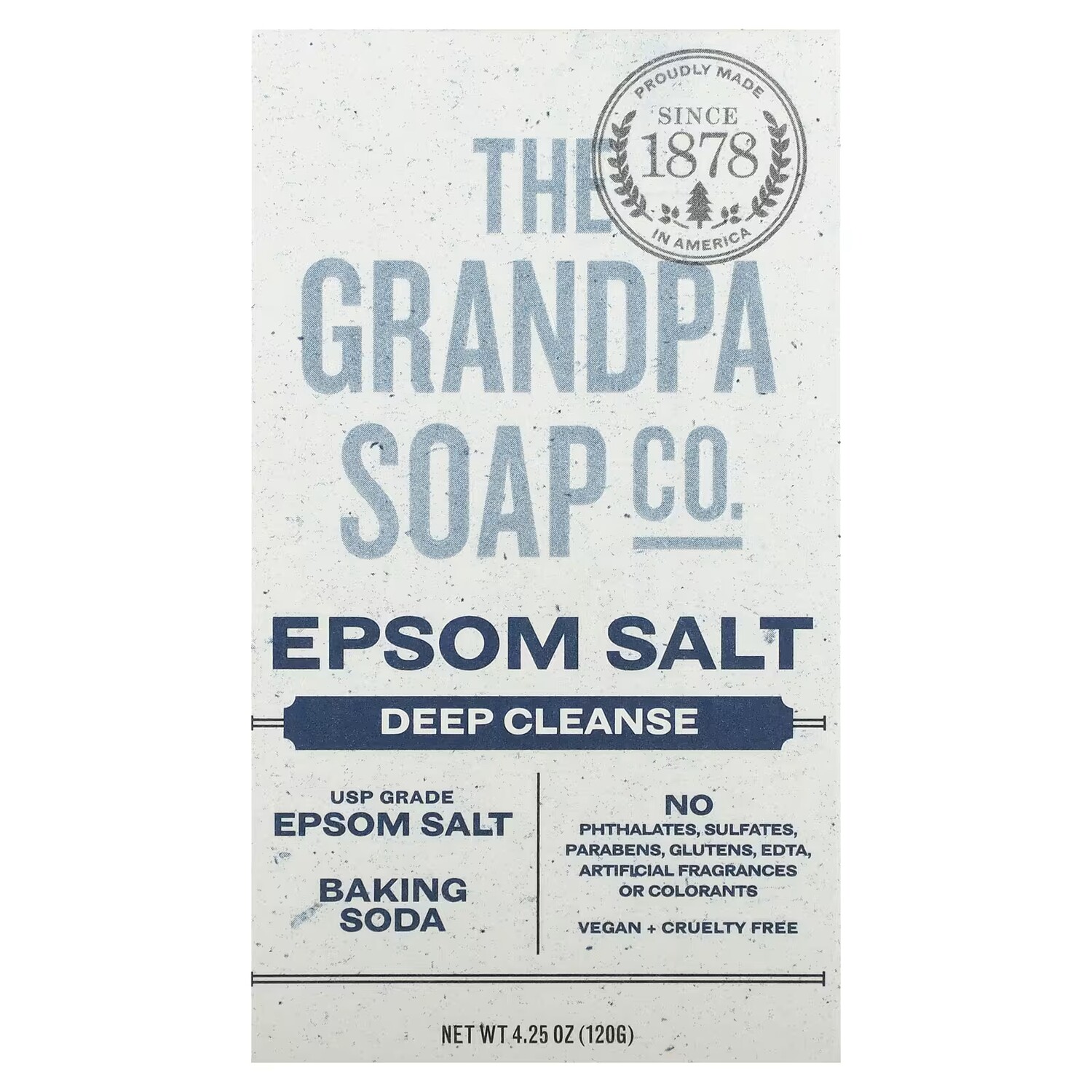 Мыло для лица и тела с солью Эпсома, 4,25 унции (120 г) The Grandpa Soap Co.
Мыло для лица и тела с солью Эпсома, 4,25 унции (120 г) The Grandpa Soap Co.