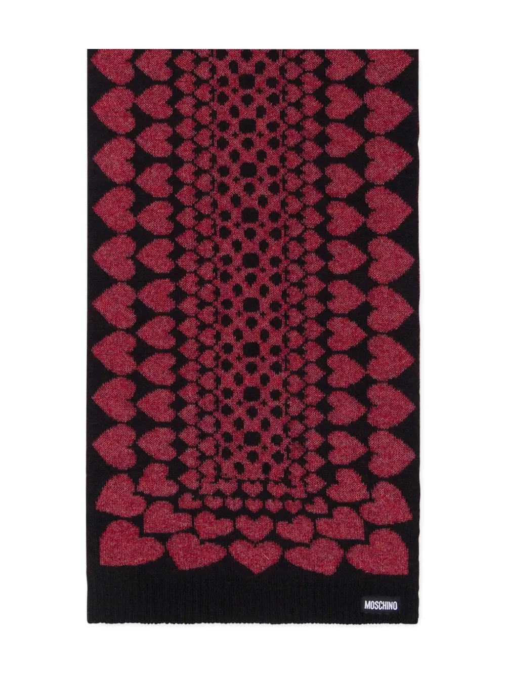 Шарф с узором Moschino, черный 
Шарф с узором Moschino, черный