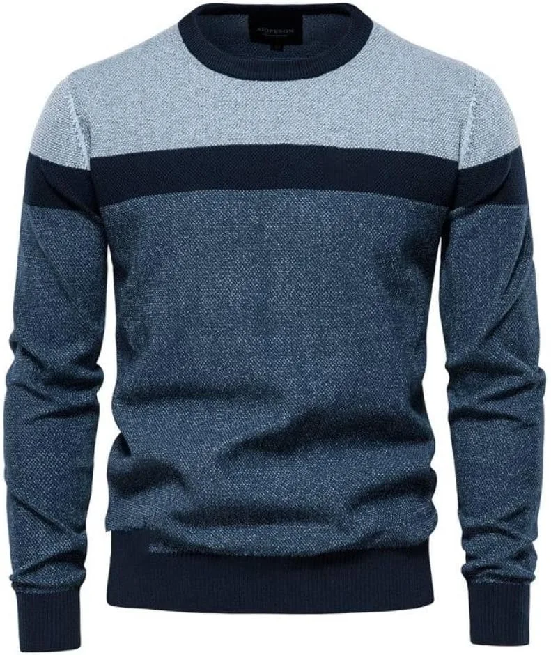 Мужской свитер SWEPER — вязаный пуловер с круглым вырезом
Мужской свитер SWEPER — вязаный пуловер с круглым вырезом