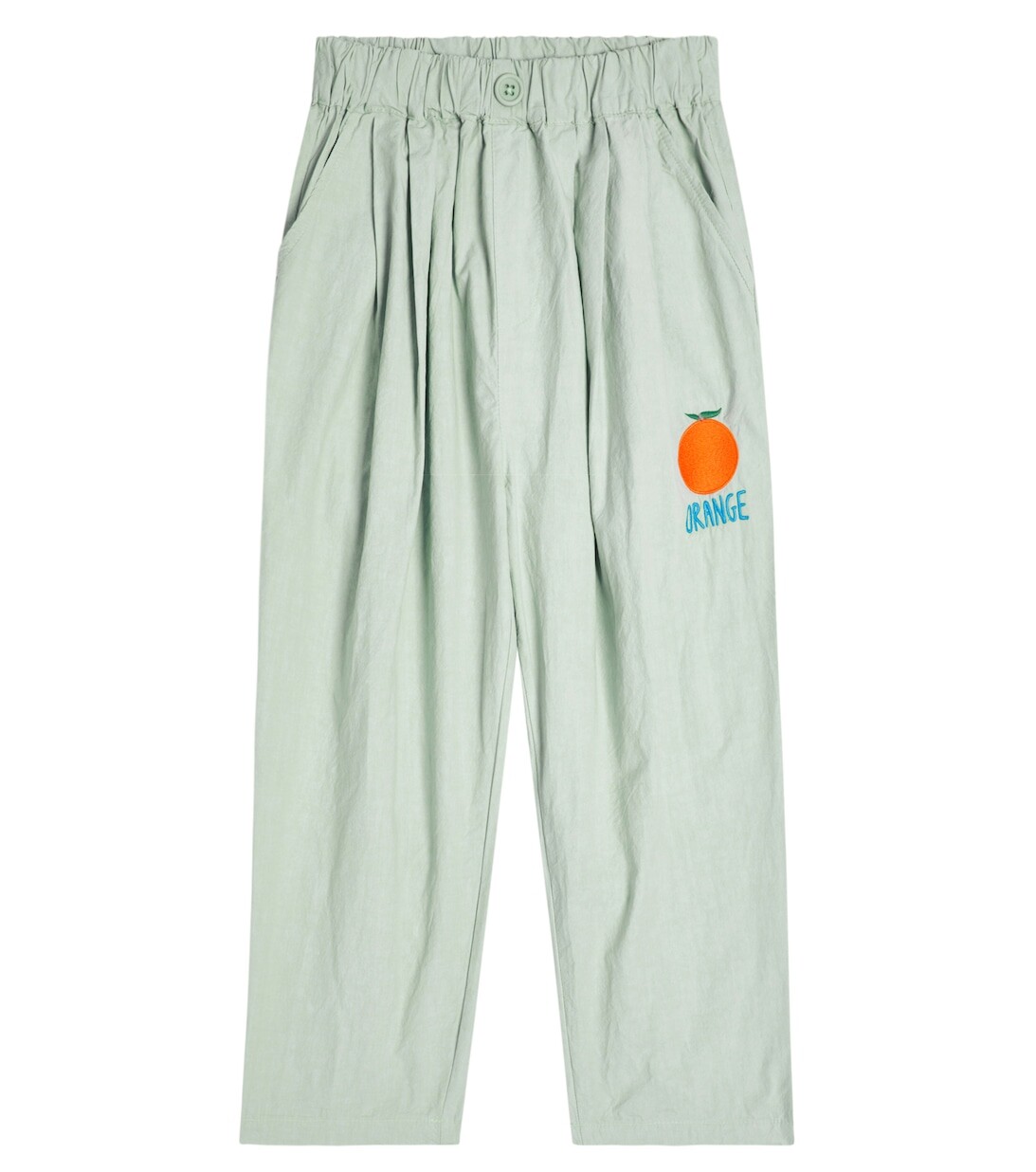 Хлопковые брюки с вышивкой Jellymallow, серый 
Хлопковые брюки с вышивкой Jellymallow, серый