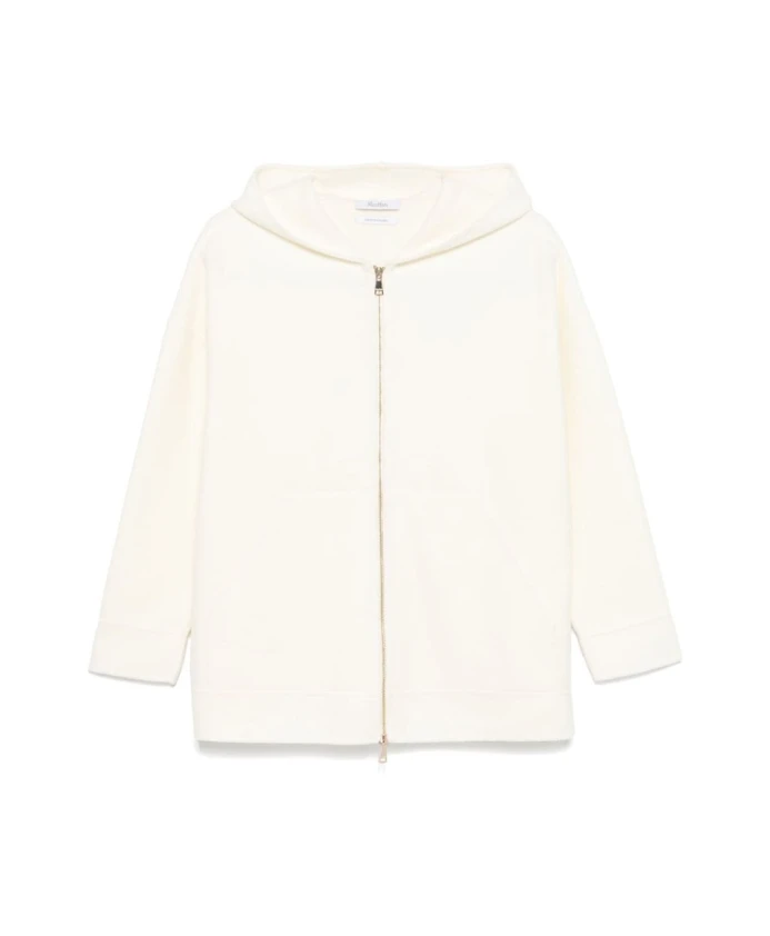 Белая флисовая толстовка с капюшоном на молнии Max Mara, белый
Белая флисовая толстовка с капюшоном на молнии Max Mara, белый