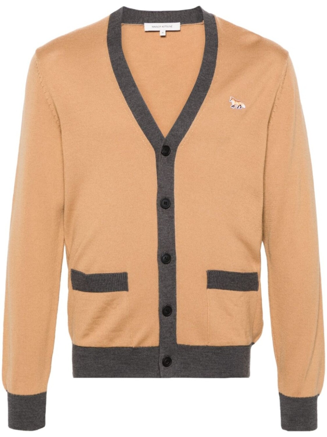 Шерстяной кардиган с нашивкой Baby Fox Maison Kitsuné, бежевый
Шерстяной кардиган с нашивкой Baby Fox Maison Kitsuné, бежевый