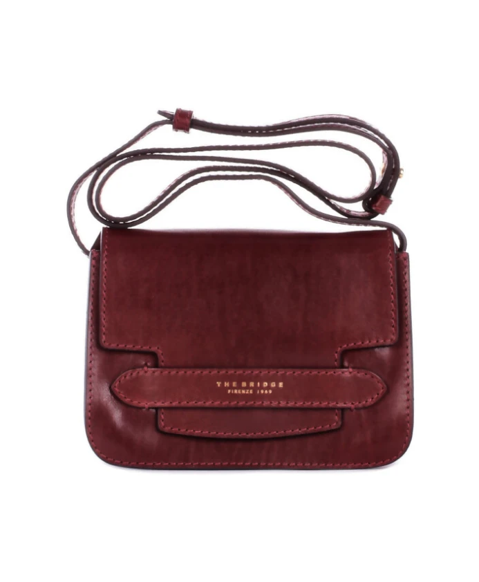 Кожаная сумка через плечо с логотипом и застежкой спереди. The Bridge, коричневый
Кожаная сумка через плечо с логотипом и застежкой спереди. The Bridge, коричневый