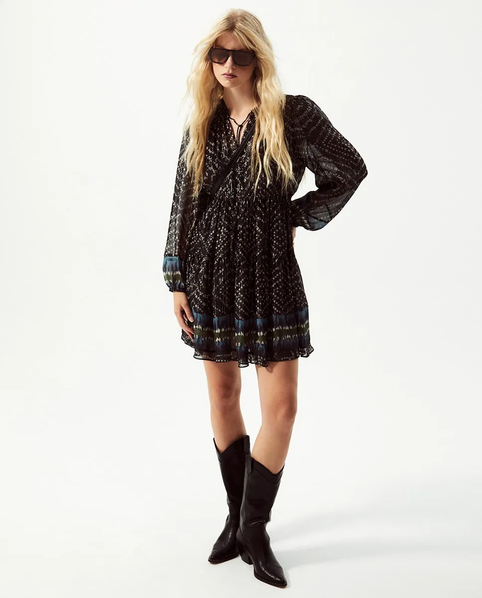 Платье с люрексовым принтом Sfera, темно-синий
Платье с люрексовым принтом Sfera, темно-синий