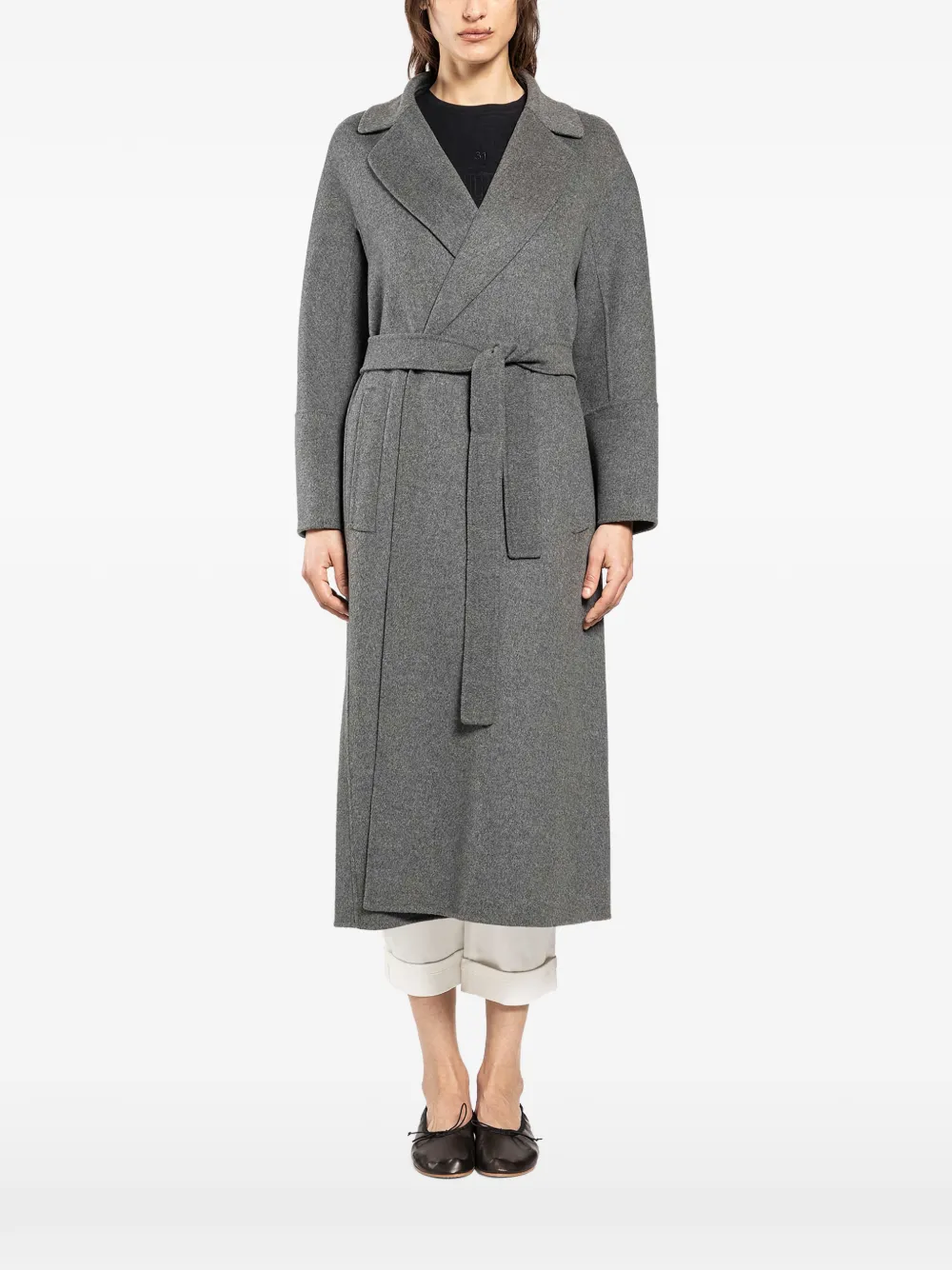 Шерстяное пальто на поясе 'S Max Mara, серый
Шерстяное пальто на поясе 'S Max Mara, серый