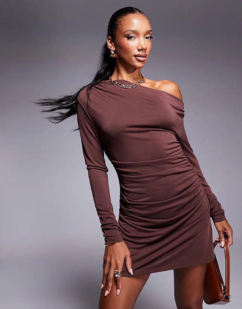 Мини-платье шоколадного цвета из модала ASOS DESIGN со спущенными плечами и сборками
Мини-платье шоколадного цвета из модала ASOS DESIGN со спущенными плечами и сборками