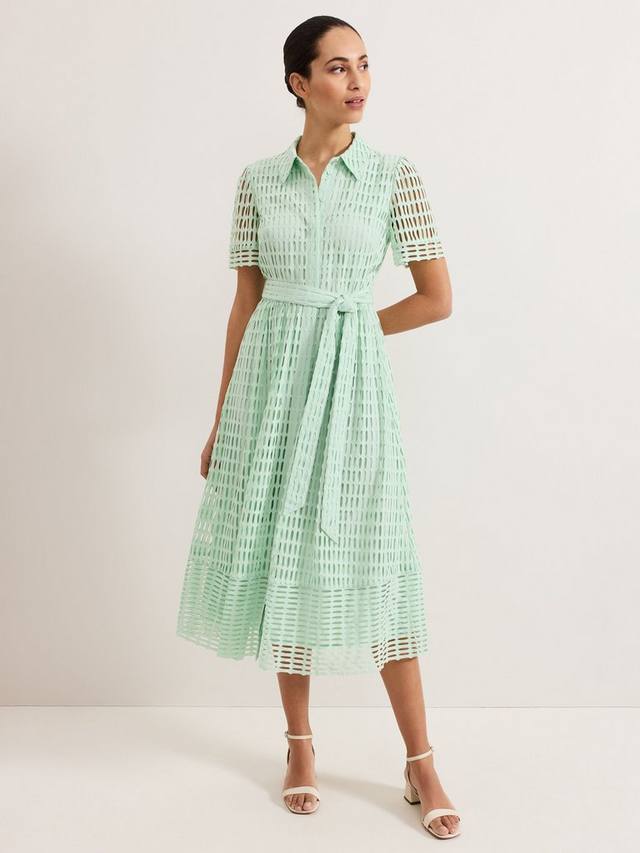 Платье с песочным кружевным галстуком на талии Phase Eight, зеленый
Платье с песочным кружевным галстуком на талии Phase Eight, зеленый