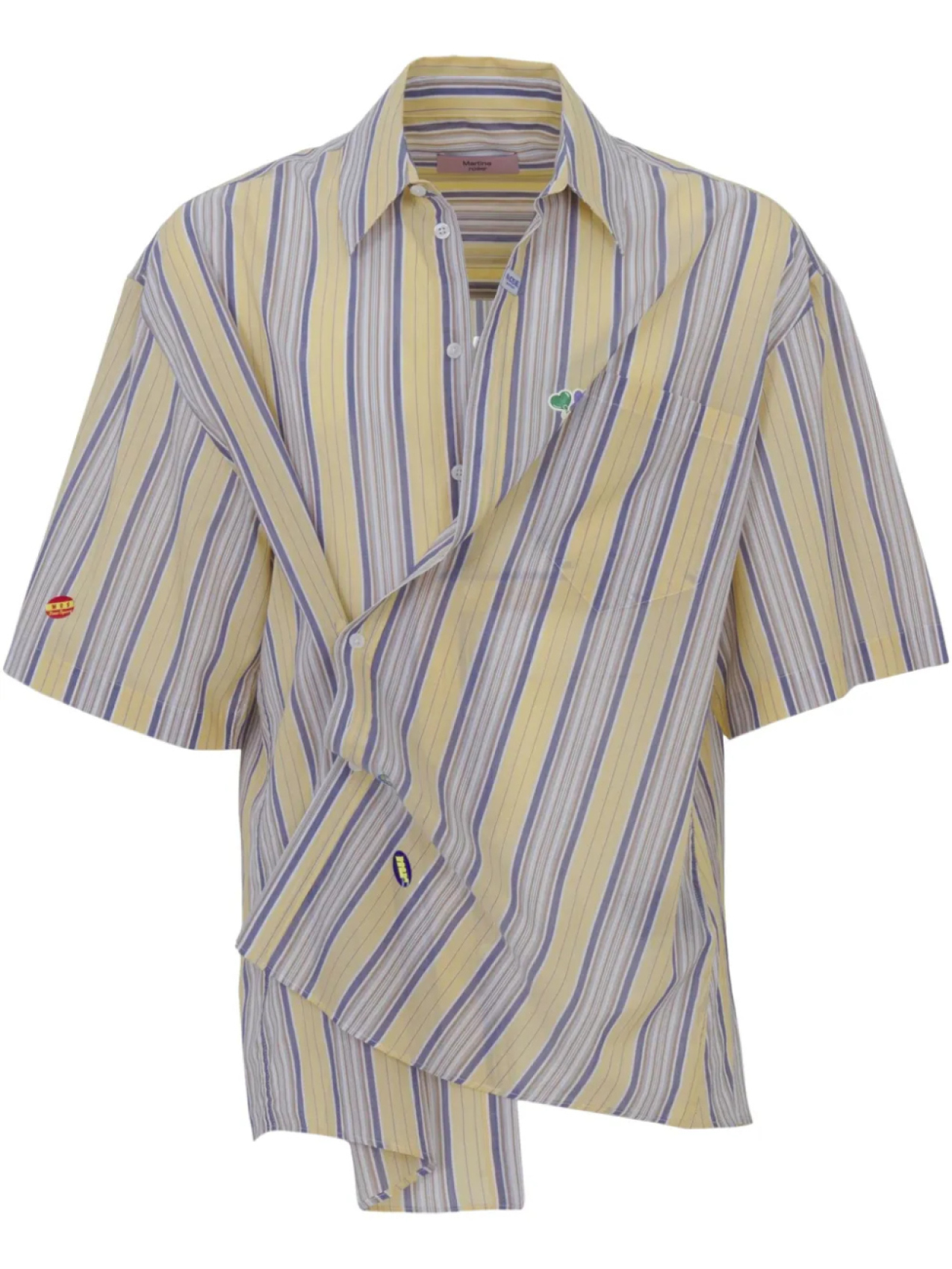 Асимметричная полосатая рубашка Martine Rose, желтый
Асимметричная полосатая рубашка Martine Rose, желтый