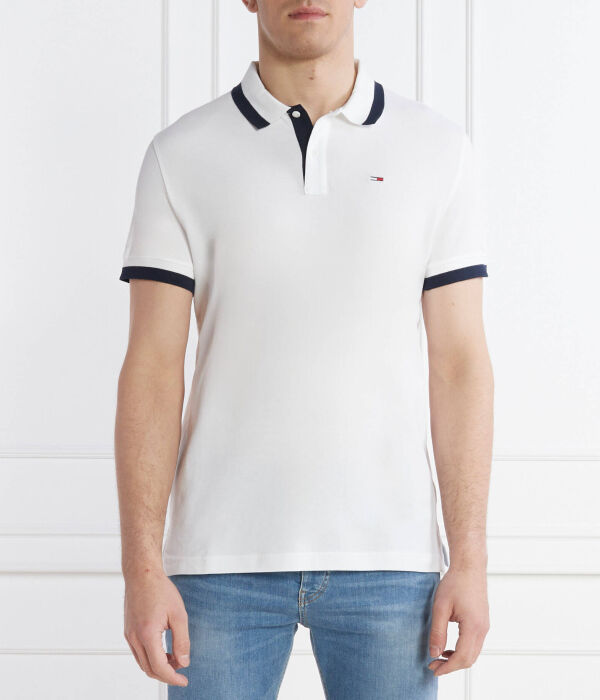 Рубашка поло Tommy Jeans, белый 
Рубашка поло Tommy Jeans, белый