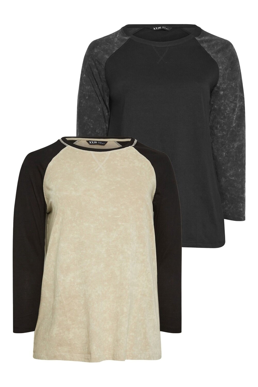 Футболки с длинными рукавами реглан 2 шт Yours, бежевый
Футболки с длинными рукавами реглан 2 шт Yours, бежевый