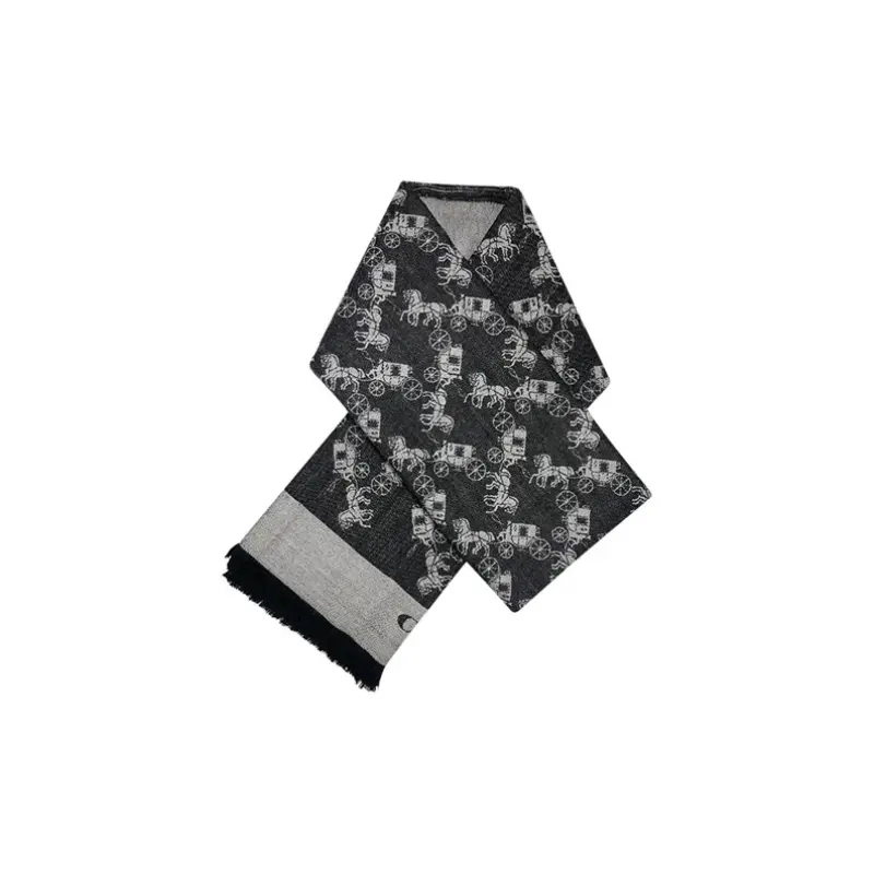 COACH Вязаный шарф женский, Gray Black
COACH Вязаный шарф женский, Gray Black