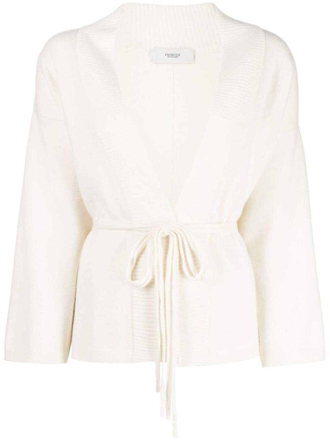 Pringle of Scotland кардиган с завязками и V-образным вырезом, белый 
Pringle of Scotland кардиган с завязками и V-образным вырезом, белый