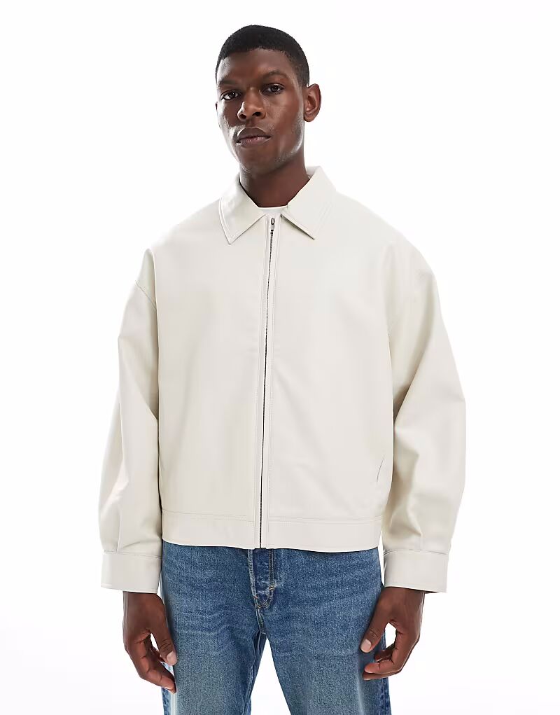 Свободная куртка-харрингтон из искусственной кожи цвета песочного камня Asos Design
Свободная куртка-харрингтон из искусственной кожи цвета песочного камня Asos Design