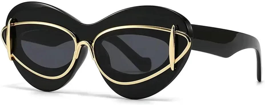 Сексуальные солнцезащитные очки «кошачий глаз» в двойной оправе, винтажные солнцезащитные очки для женщин, ретро-очки, защита от ультрафиолета UV400 UJNHGQ, Gold Gray
Сексуальные солнцезащитные очки «кошачий глаз» в двойной оправе, винтажные солнцезащитные очки для женщин, ретро-очки, защита от ультрафиолета UV400 UJNHGQ, Gold Gray