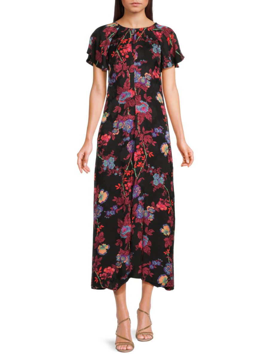 Платье-миди с цветочным принтом Reiss, цвет Black Pink
Платье-миди с цветочным принтом Reiss, цвет Black Pink