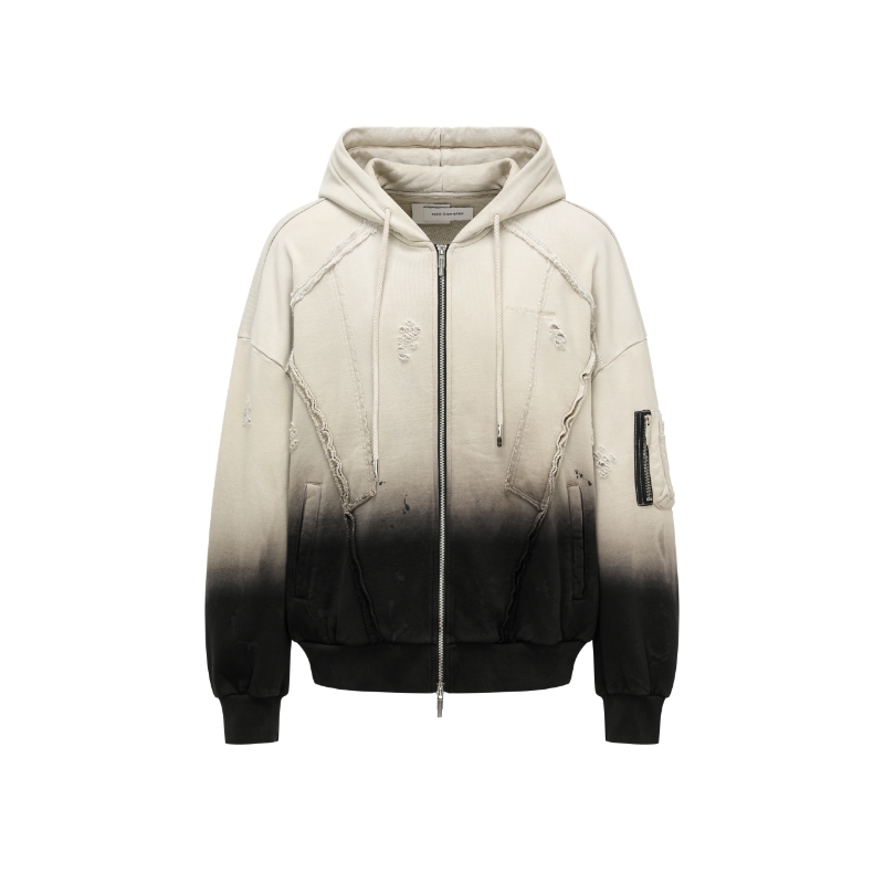 Потертая худи на молнии Feng Chen Wang, черный
Потертая худи на молнии Feng Chen Wang, черный