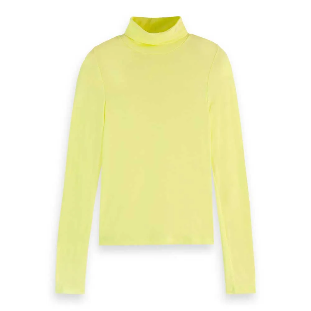 Футболка Scotch & Soda 179627 long sleeve high neck, желтый 
Футболка Scotch & Soda 179627 long sleeve high neck, желтый