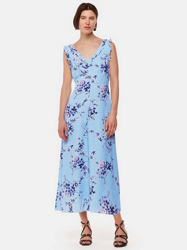 Платье с рюшами в виде цветка бамбука Whistles, синий/разноцветный
Платье с рюшами в виде цветка бамбука Whistles, синий/разноцветный