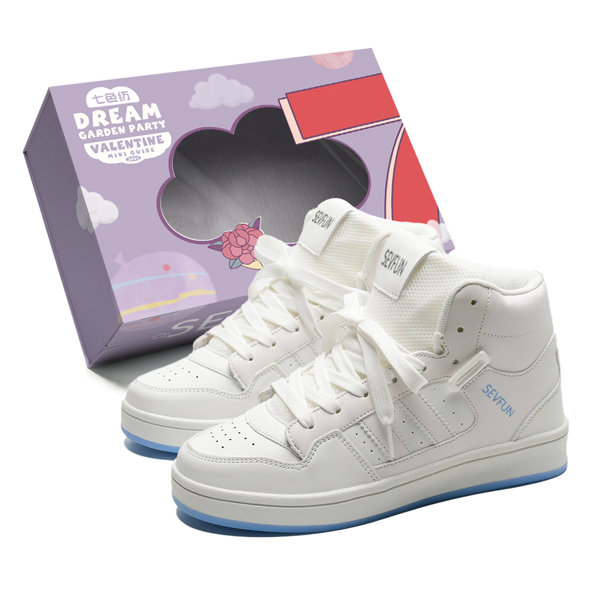 7 SEVFUN Высокие скейтерские кроссовки унисекс подарочный набор градиент белый синий, цвет Gradient White Blue
7 SEVFUN Высокие скейтерские кроссовки унисекс подарочный набор градиент белый синий, цвет Gradient White Blue