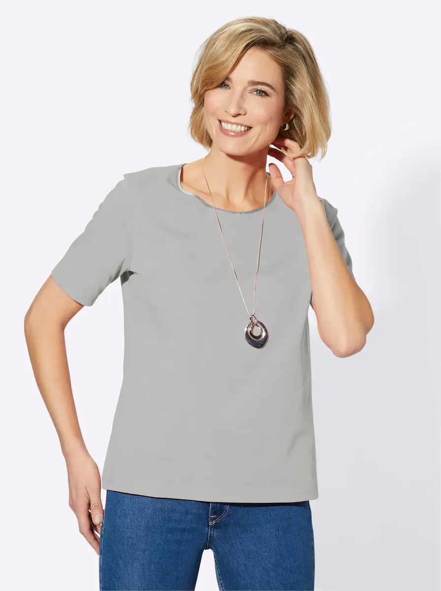 Рубашка Classic Basics с круглым вырезом "Рубашка" Casual Looks, серый
Рубашка Classic Basics с круглым вырезом "Рубашка" Casual Looks, серый