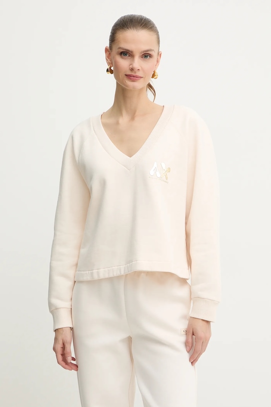 Хлопковая толстовка Armani Exchange, бежевый
Хлопковая толстовка Armani Exchange, бежевый