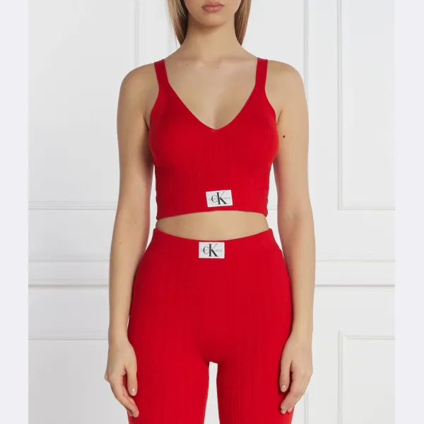 Укороченный топ Calvin Klein, красный 
Укороченный топ Calvin Klein, красный