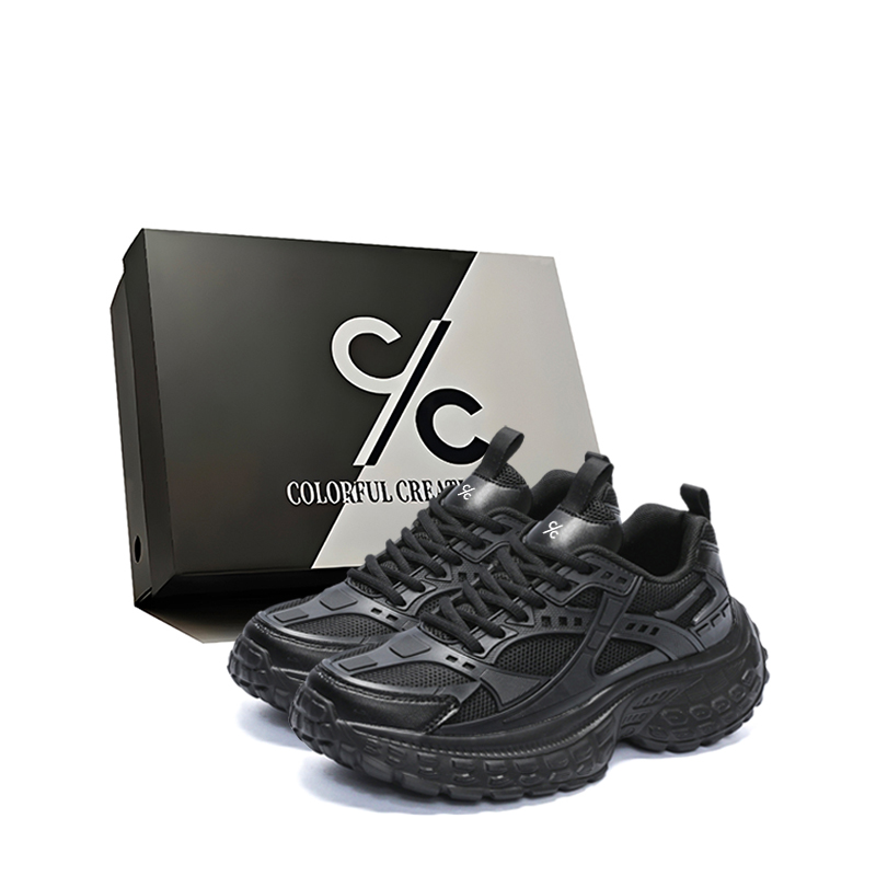 Амортизирующие, увеличивающие высоту, устойчивые к истиранию, дышащие, низкие, массивные мужские кроссовки Colorful Creations, All Black
Амортизирующие, увеличивающие высоту, устойчивые к истиранию, дышащие, низкие, массивные мужские кроссовки Colorful Creations, All Black