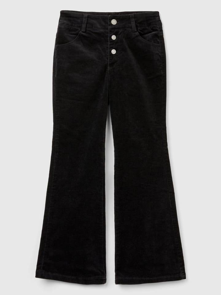 Benetton Вельветовые брюки-клеш черного цвета
Benetton Вельветовые брюки-клеш черного цвета