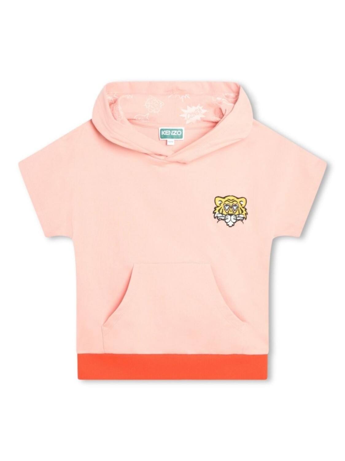 Kenzo Kids худи с короткими рукавами и вышивкой Tiger, оранжевый
Kenzo Kids худи с короткими рукавами и вышивкой Tiger, оранжевый