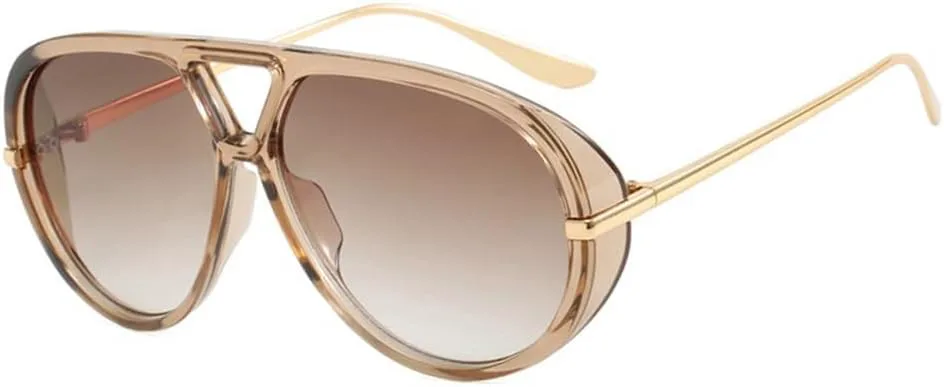 Круглые солнцезащитные очки для женщин и мужчин в стиле ретро с двойной перемычкой, солнцезащитные очки с защитой от УФ-излучения UV400 HCPIHF, Champagne
Круглые солнцезащитные очки для женщин и мужчин в стиле ретро с двойной перемычкой, солнцезащитные очки с защитой от УФ-излучения UV400 HCPIHF, Champagne