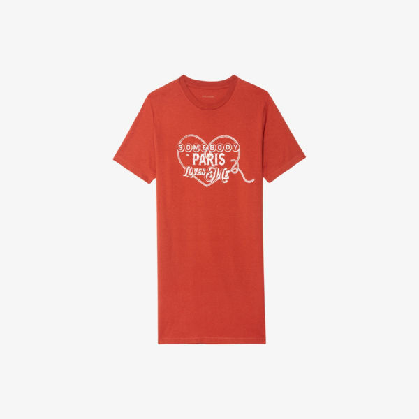 Платье мини Zadig&Voltaire Dima из хлопка с коротким рукавом и графическим принтом, красный
Платье мини Zadig&Voltaire Dima из хлопка с коротким рукавом и графическим принтом, красный