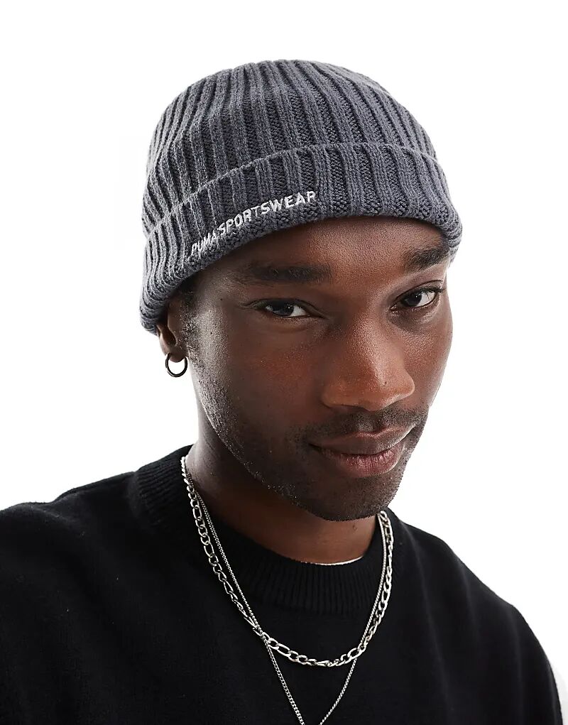 Спортивная шапка-бини для рыбака серого цвета Puma
Спортивная шапка-бини для рыбака серого цвета Puma