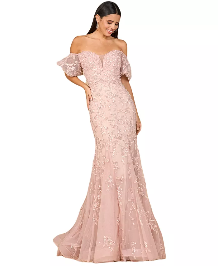 Кружевное платье-русалка с открытыми плечами Lara, розовый
Кружевное платье-русалка с открытыми плечами Lara, розовый