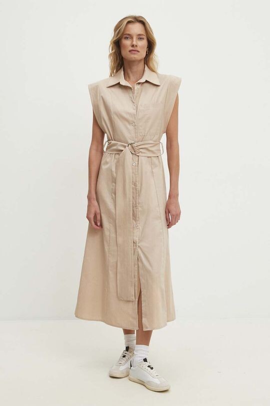 Хлопковое платье Answear Lab, бежевый
Хлопковое платье Answear Lab, бежевый