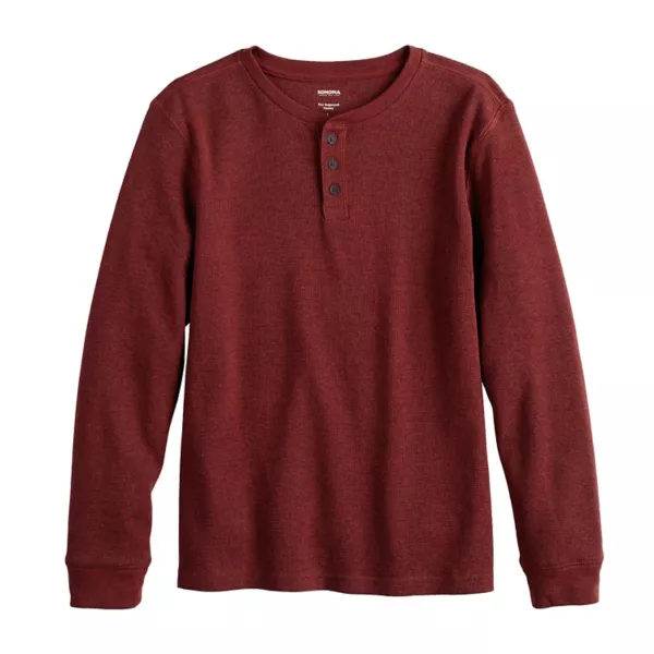Супермягкая футболка хенли с длинным рукавом для мальчиков 8-20 лет, обычная и хаски Sonoma Goods For Life, бургундия
Супермягкая футболка хенли с длинным рукавом для мальчиков 8-20 лет, обычная и хаски Sonoma Goods For Life, бургундия