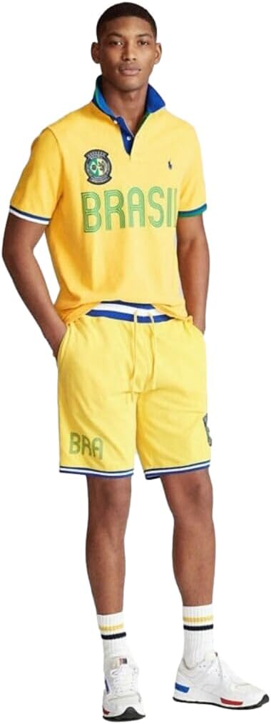 POLO RALPH LAUREN Country Custom Slim Fit Mesh Polo Shirt, Brazil Yellow
POLO RALPH LAUREN Country Custom Slim Fit Mesh Polo Shirt, Brazil Yellow