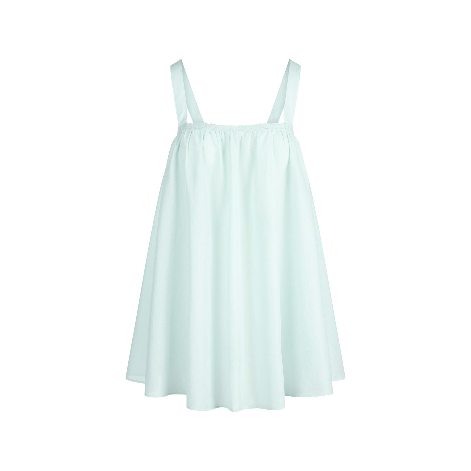 Мини-платье SS25 из хлопкового вуаля Skims, синий
Мини-платье SS25 из хлопкового вуаля Skims, синий