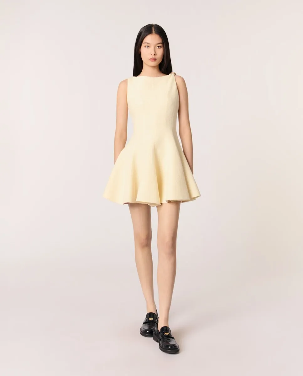 Короткое твидовое платье Maje, жёлтый 
Короткое твидовое платье Maje, жёлтый