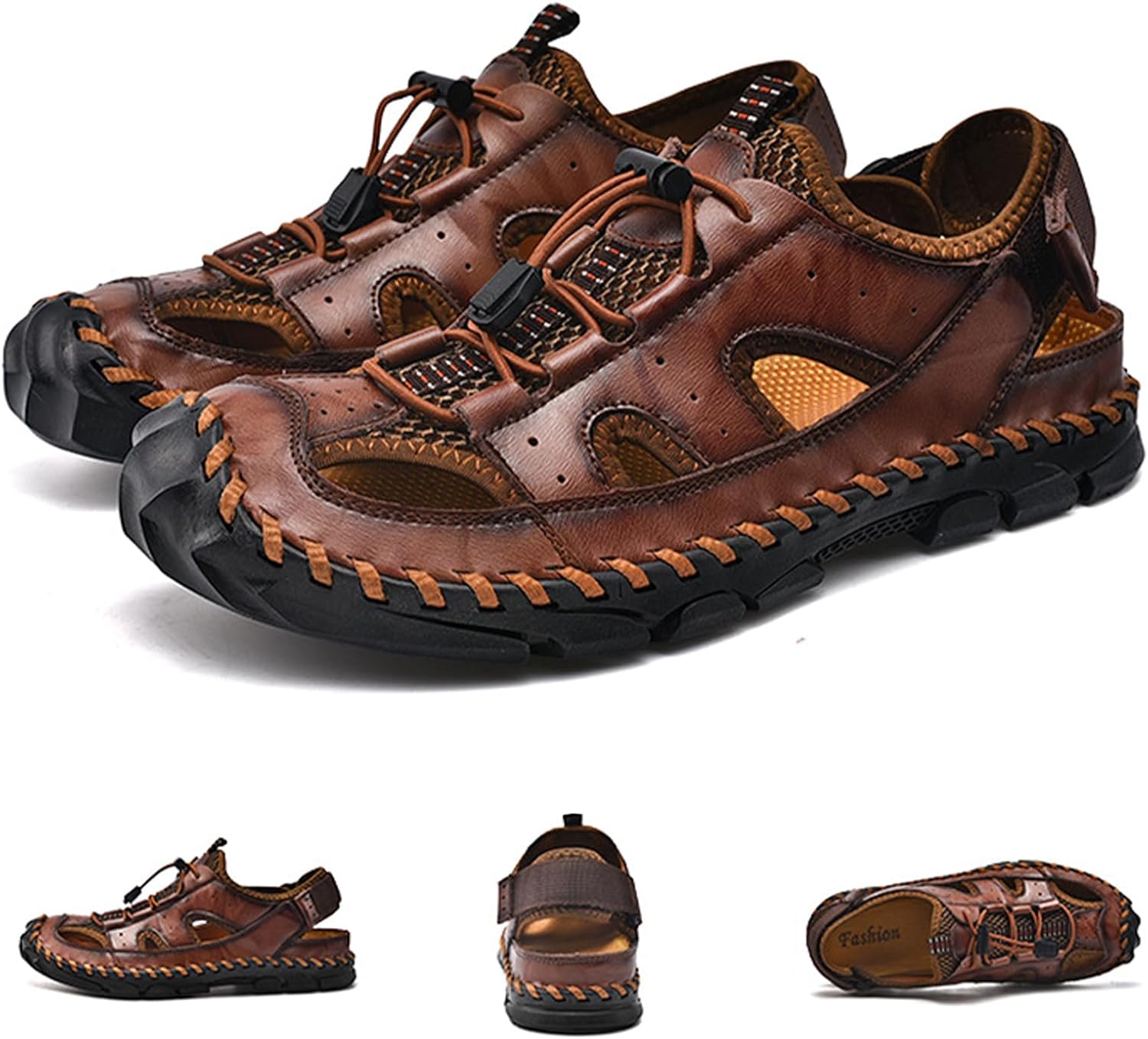 Мужские спортивные сандалии ручной работы из натуральной кожи с закрытым носком, для рыбалки и пляжа, походные водные туфли, легкие сандалии для повседневного ношения Zlnmld, коричневый
Мужские спортивные сандалии ручной работы из натуральной кожи с закрытым носком, для рыбалки и пляжа, походные водные туфли, легкие сандалии для повседневного ношения Zlnmld, коричневый