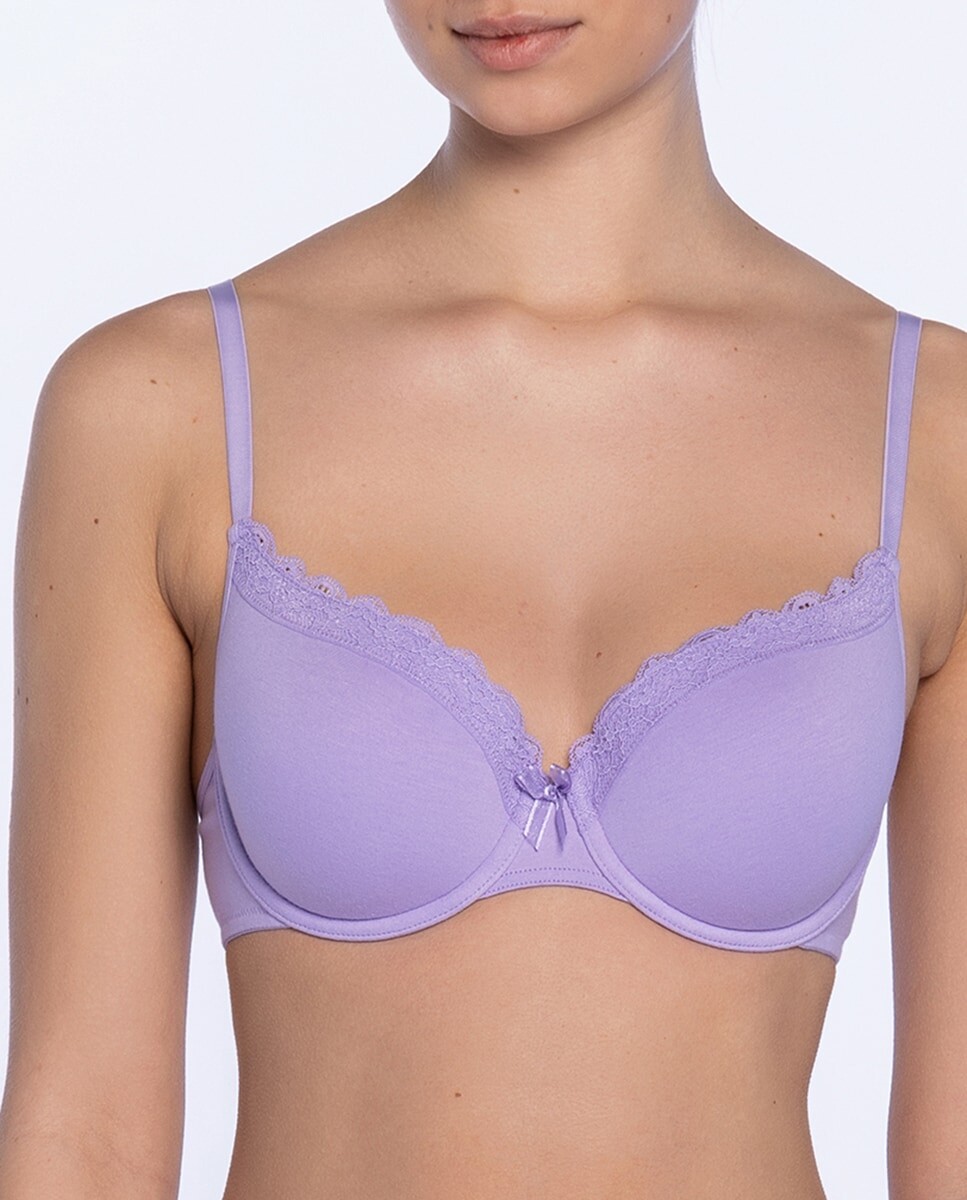 Хлопковый бюстгальтер на косточках с мягкой подкладкой Punto Blanco, сирень
Хлопковый бюстгальтер на косточках с мягкой подкладкой Punto Blanco, сирень