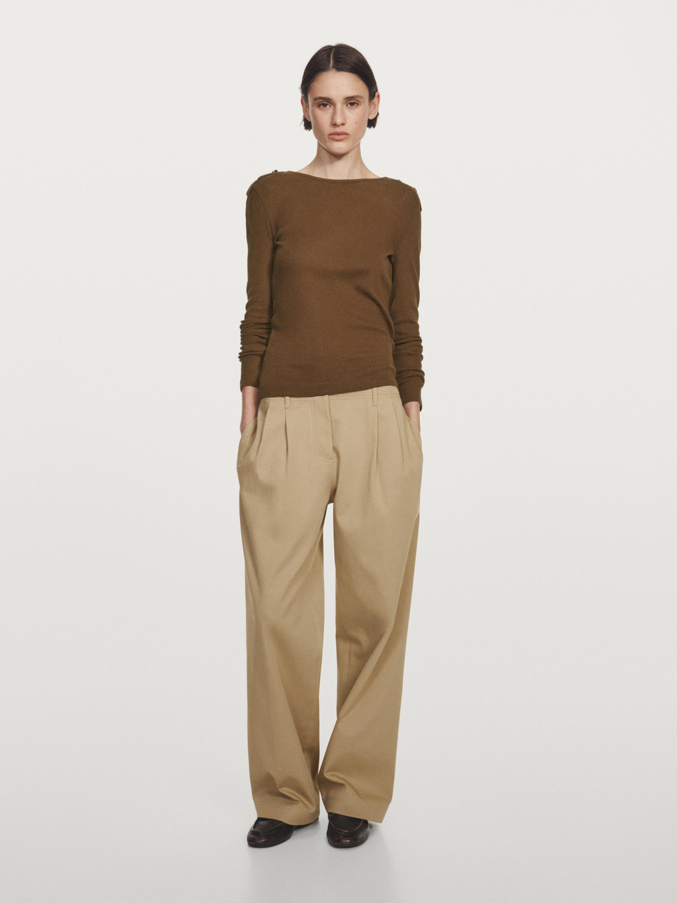 Трикотажная футболка с отделкой на плечах Massimo Dutti, Washed
Трикотажная футболка с отделкой на плечах Massimo Dutti, Washed