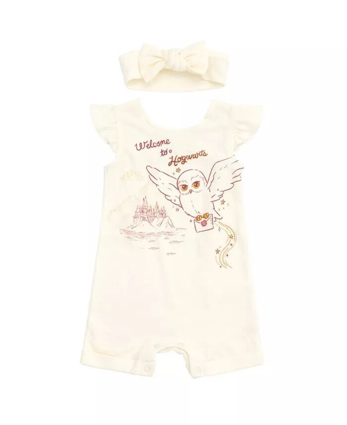 Комбинезон из французского терри и повязка на голову для девочек «Сова Хедвиг» Harry Potter, белый
Комбинезон из французского терри и повязка на голову для девочек «Сова Хедвиг» Harry Potter, белый